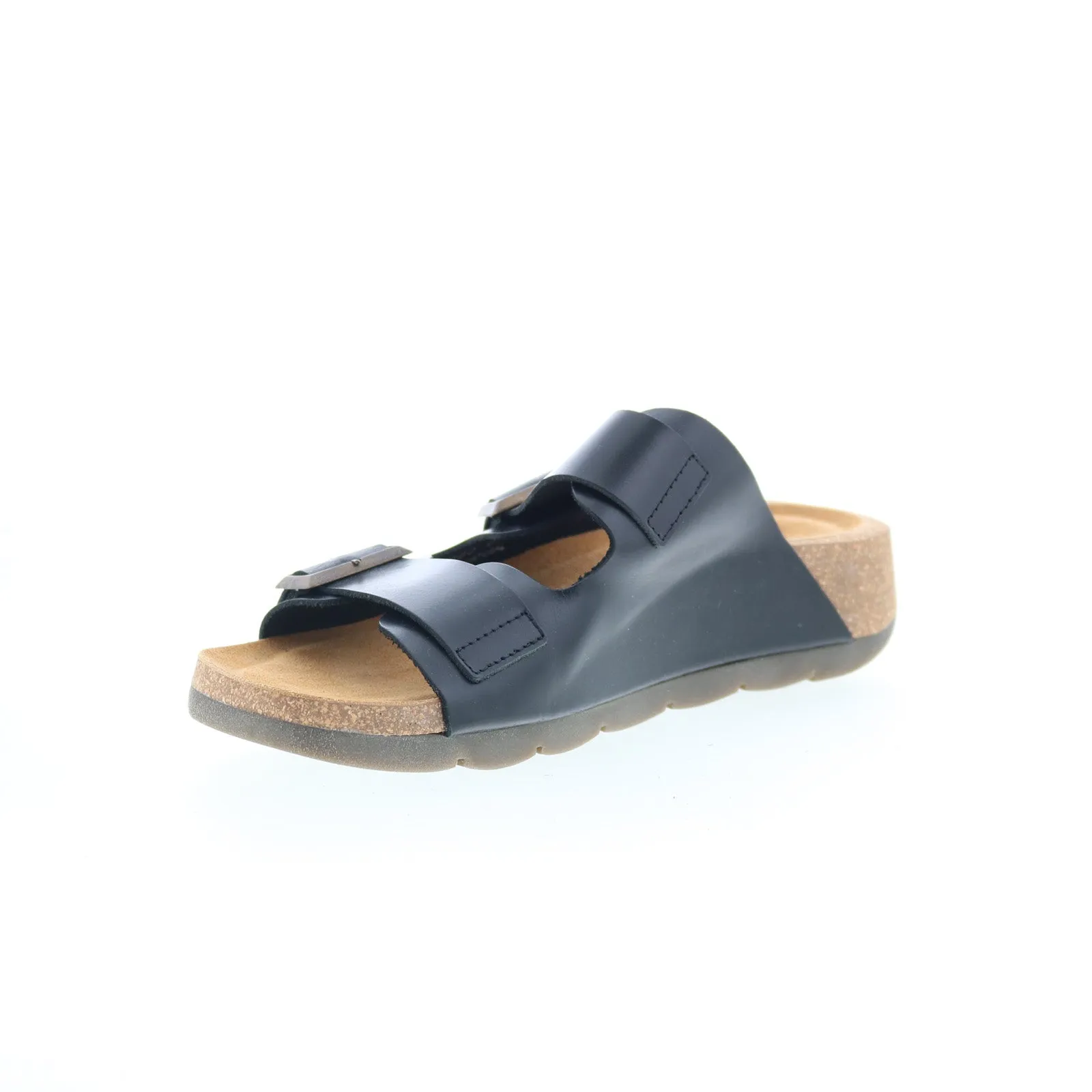 Fly London Caja CAJA721FLY-000 Womens Black Leather Slides Sandals Shoes