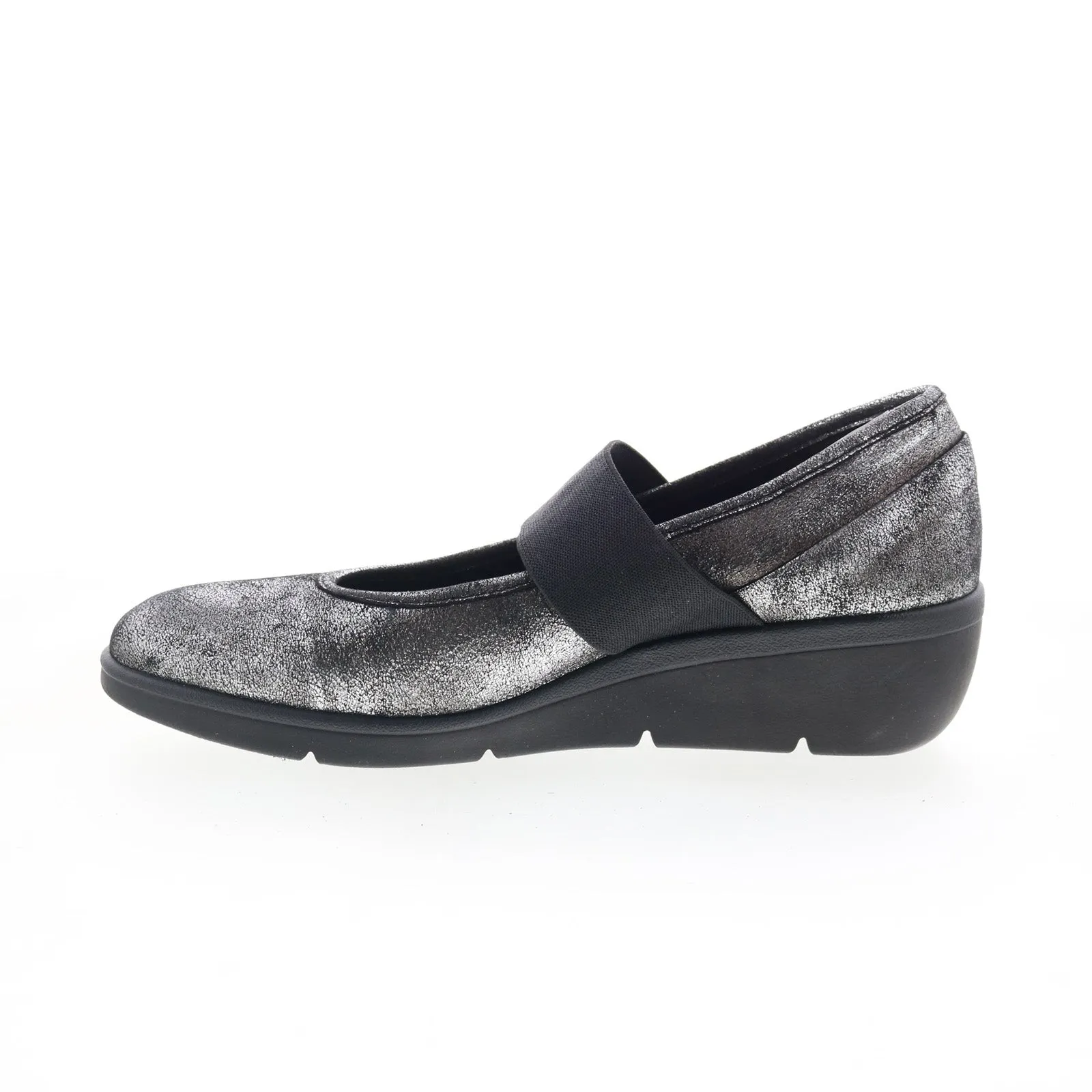 Fly London Nara NARA547FLY-014 Womens Silver Leather Mary Jane Flats Shoes