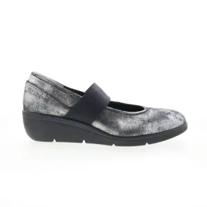 Fly London Nara NARA547FLY-014 Womens Silver Leather Mary Jane Flats Shoes