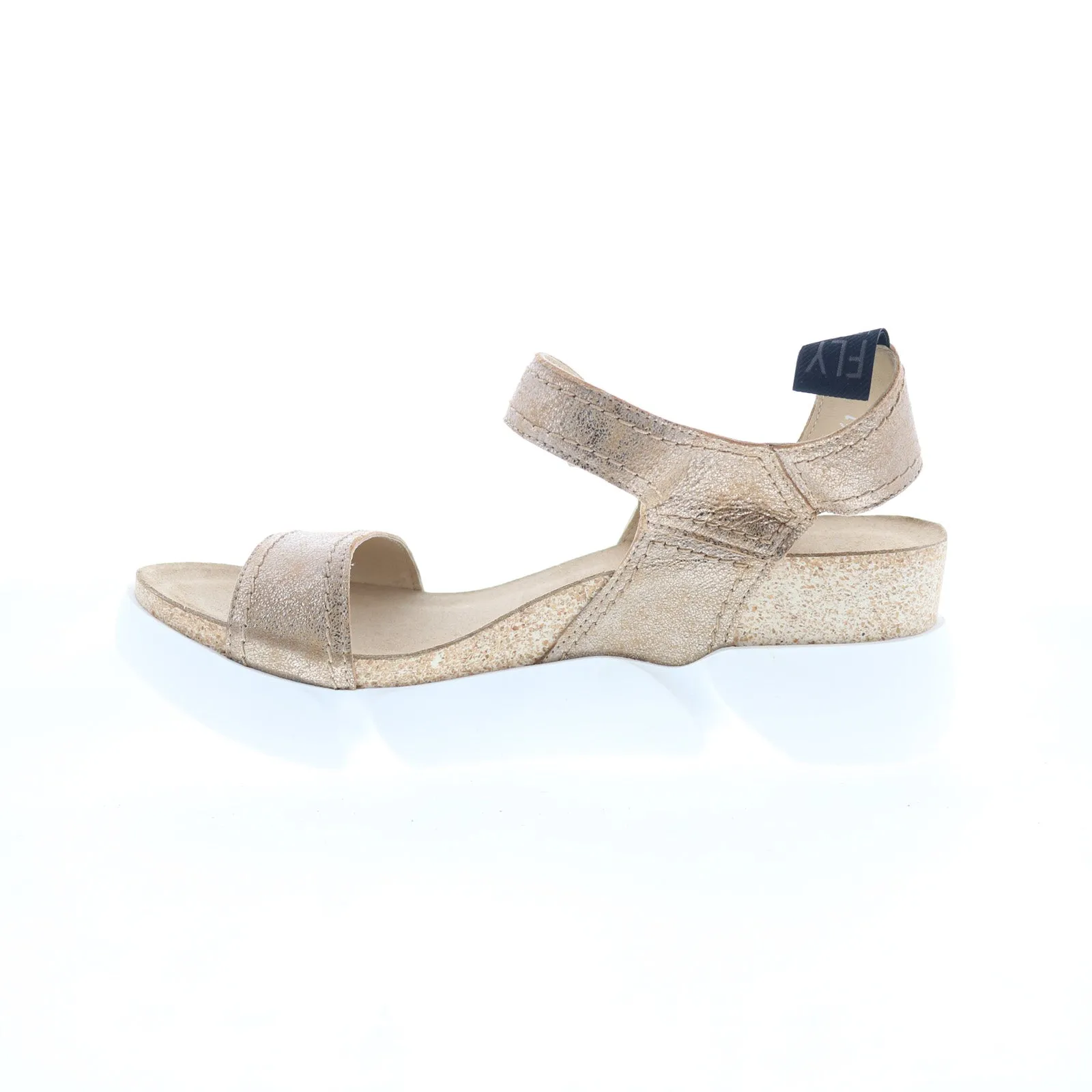 Fly London Sena SENA580FLY-009 Womens Gold Leather Platform Sandals Shoes