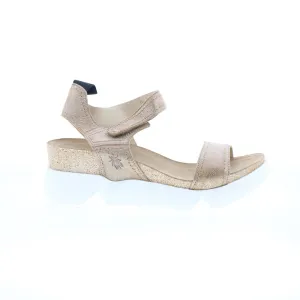 Fly London Sena SENA580FLY-009 Womens Gold Leather Platform Sandals Shoes