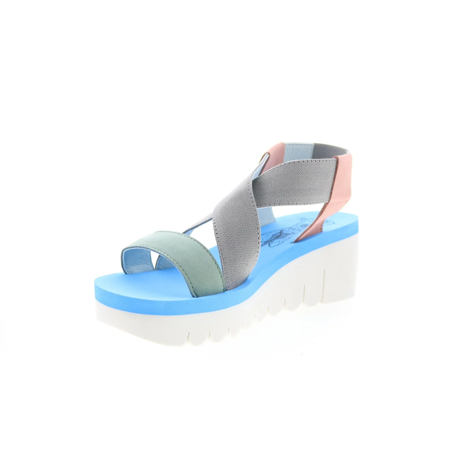 Fly London Yabi YABI922FLY-003 Womens Gray Leather Platform Sandals Shoes