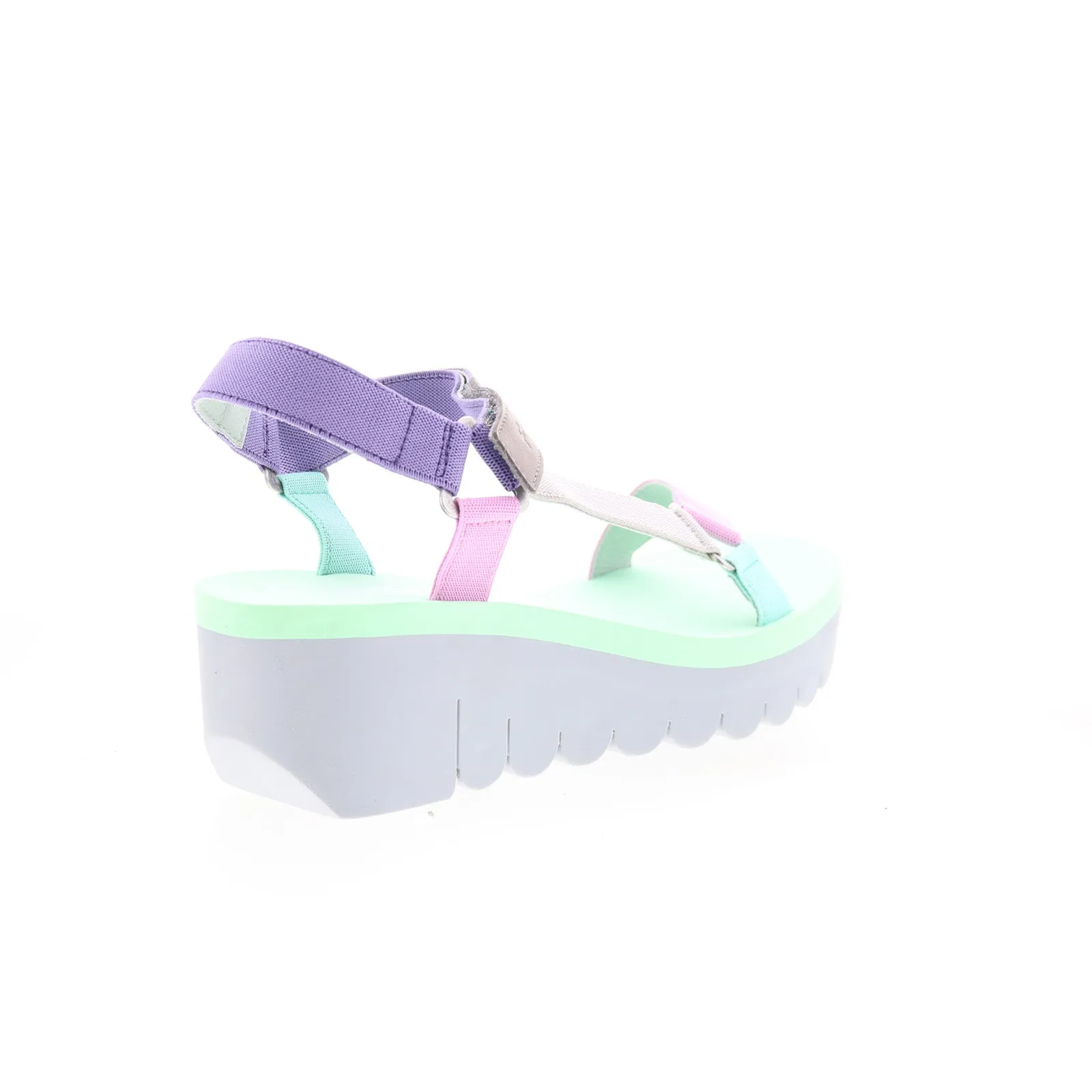 Fly London Yefa YEFA726FLY-011 Womens Pink Leather Platform Sandals Shoes