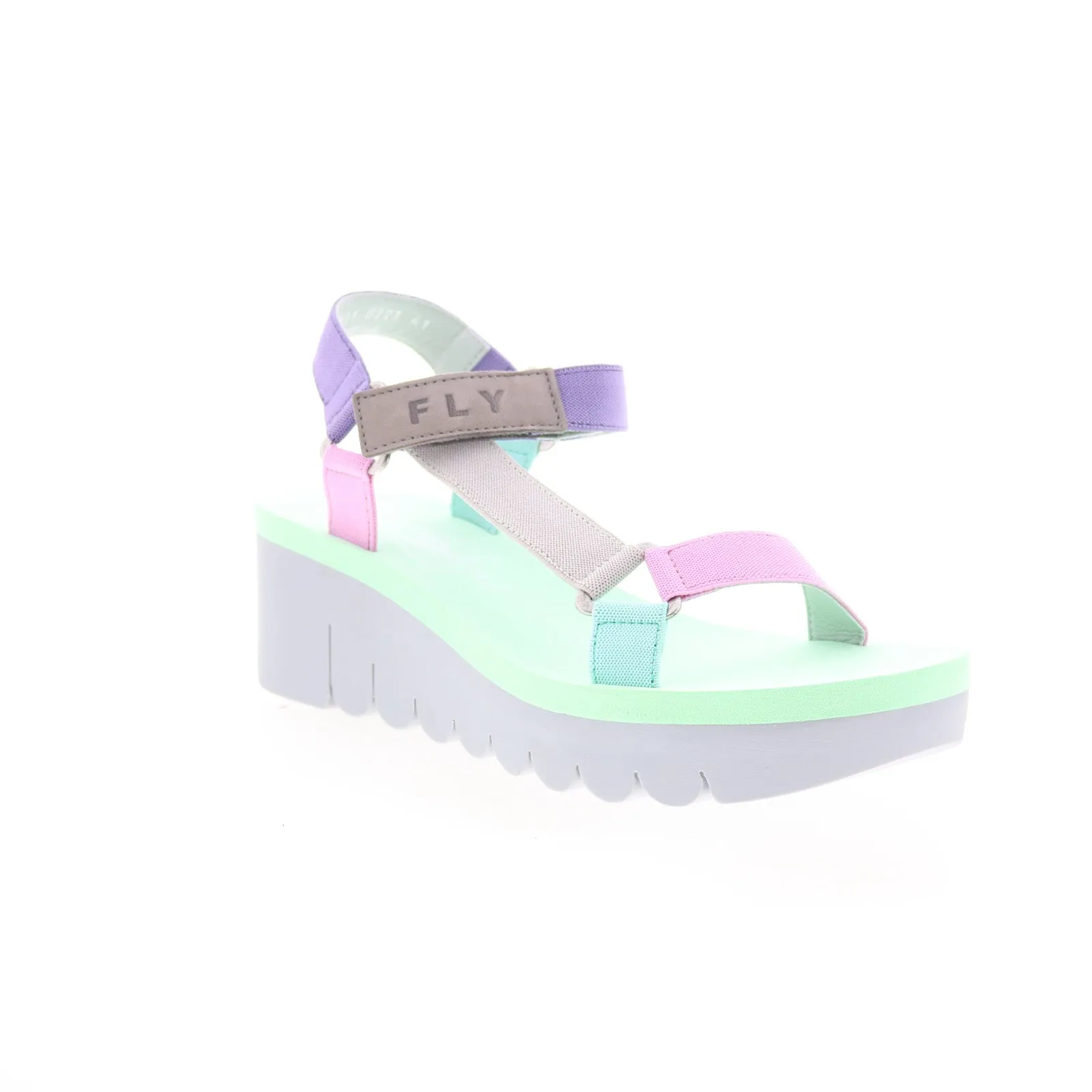 Fly London Yefa YEFA726FLY-011 Womens Pink Leather Platform Sandals Shoes