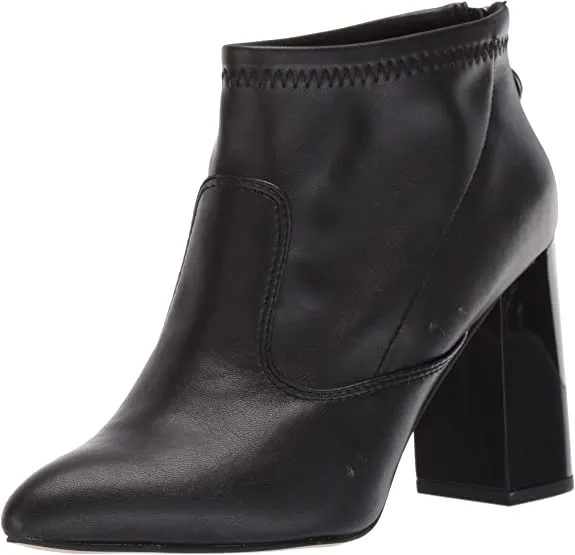 Franco Sarto Women's Kortney Ankle Boot, Black Stretch Leather, 9.5 M US
