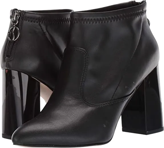 Franco Sarto Women's Kortney Ankle Boot, Black Stretch Leather, 9.5 M US