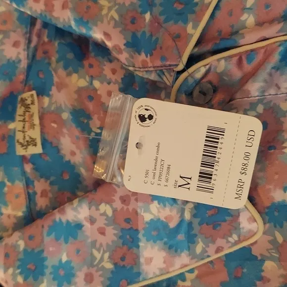 Free People NEW Pillow Talk Satin PJ Set Medium