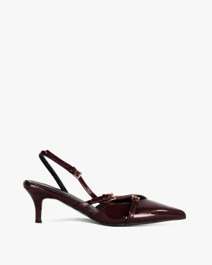 Freya Mid Heels Burgundy