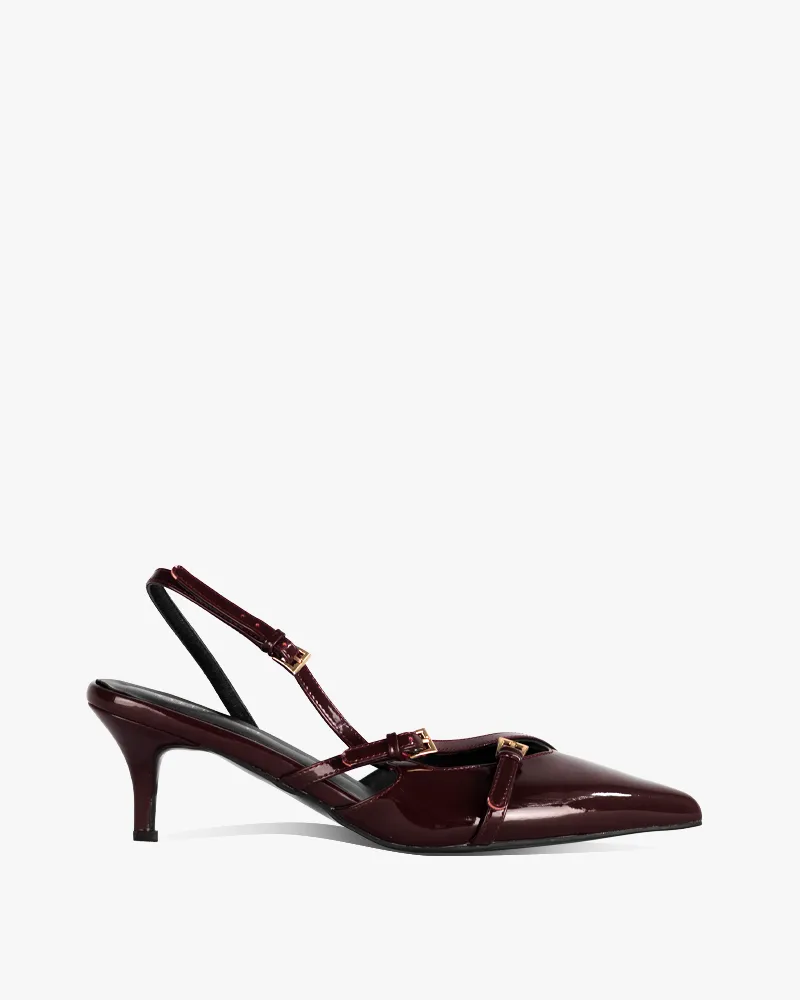 Freya Mid Heels Burgundy