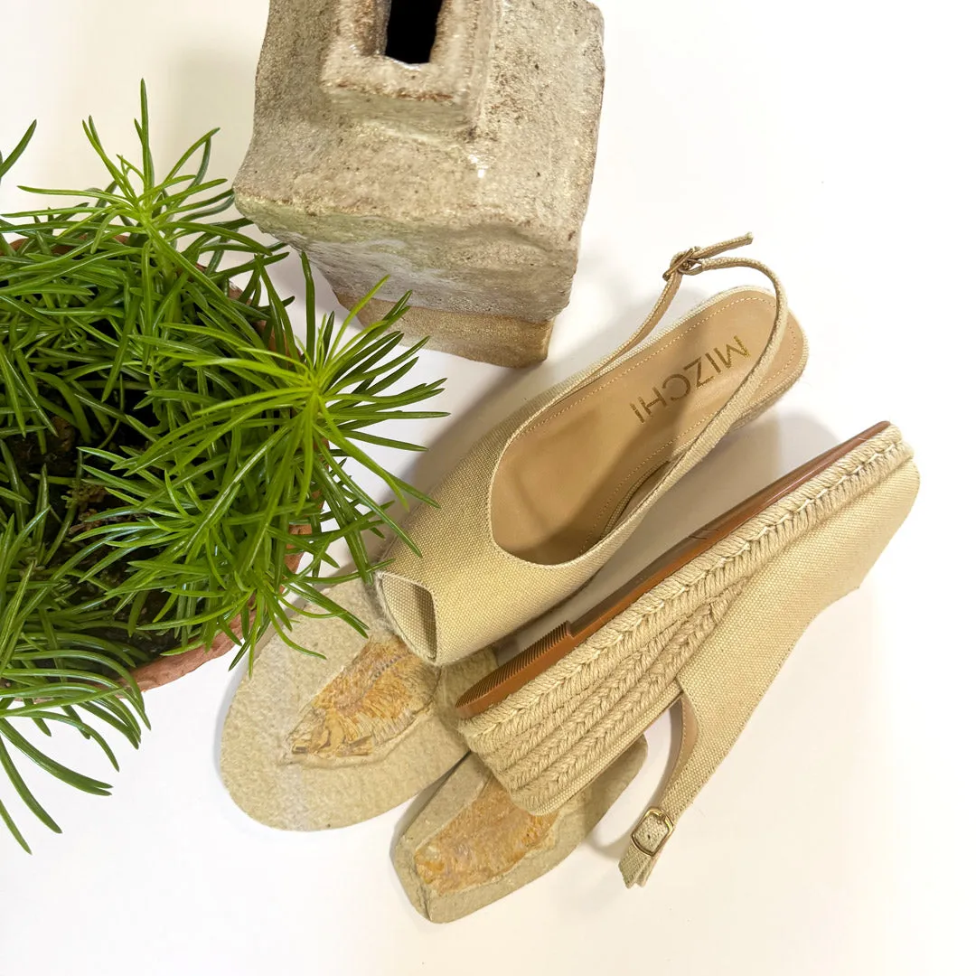*Giulia - Beige Slingback espadrilles