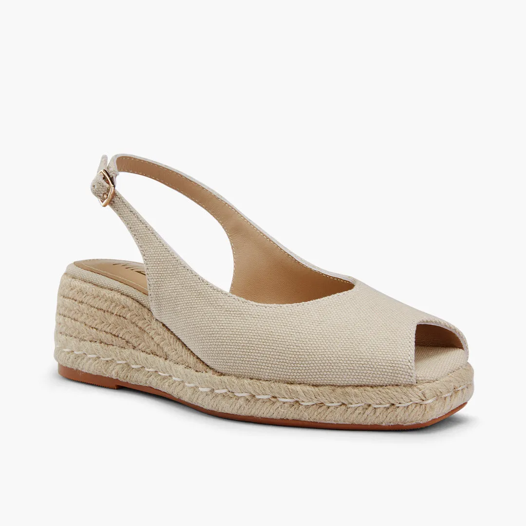 *Giulia - Beige Slingback espadrilles