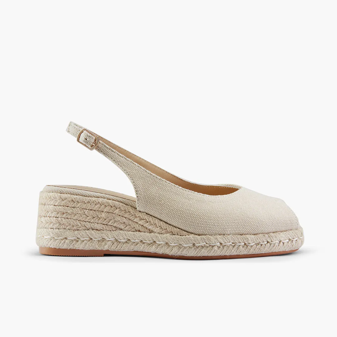 *Giulia - Beige Slingback espadrilles