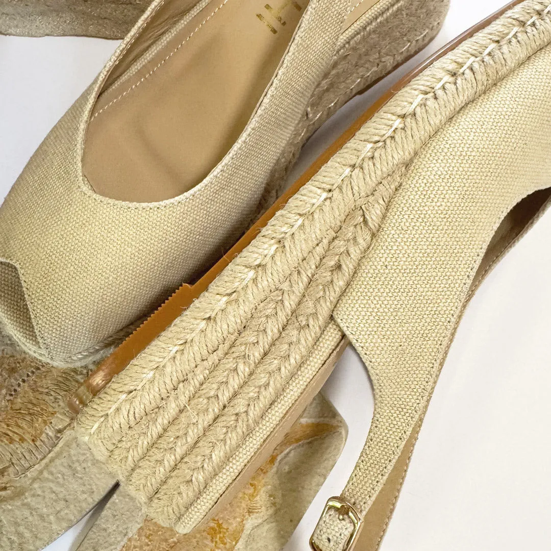 *Giulia - Beige Slingback espadrilles