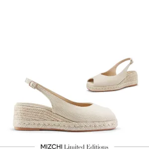 *Giulia - Beige Slingback espadrilles