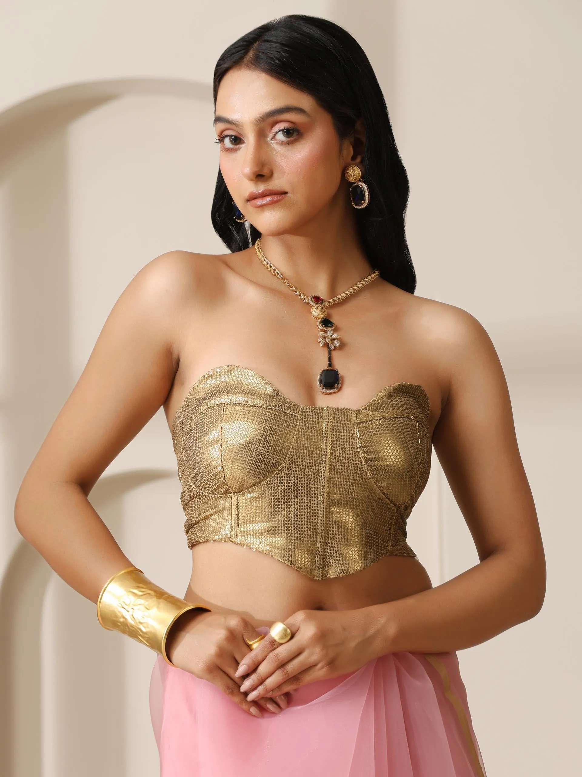 Gold Corset Blouse