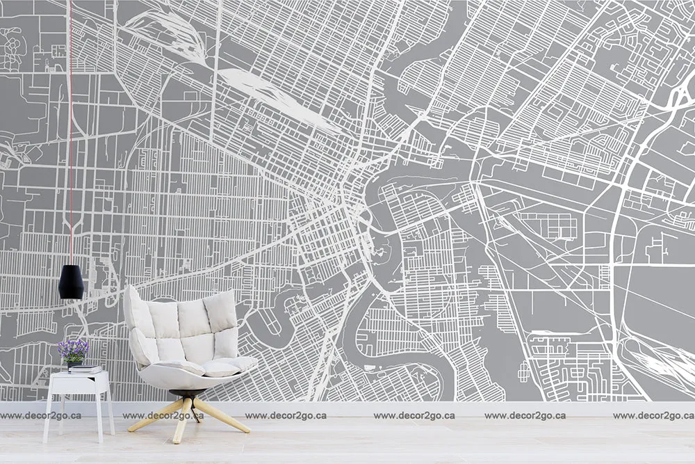 Grey Winnipeg Wallpaper Mural
