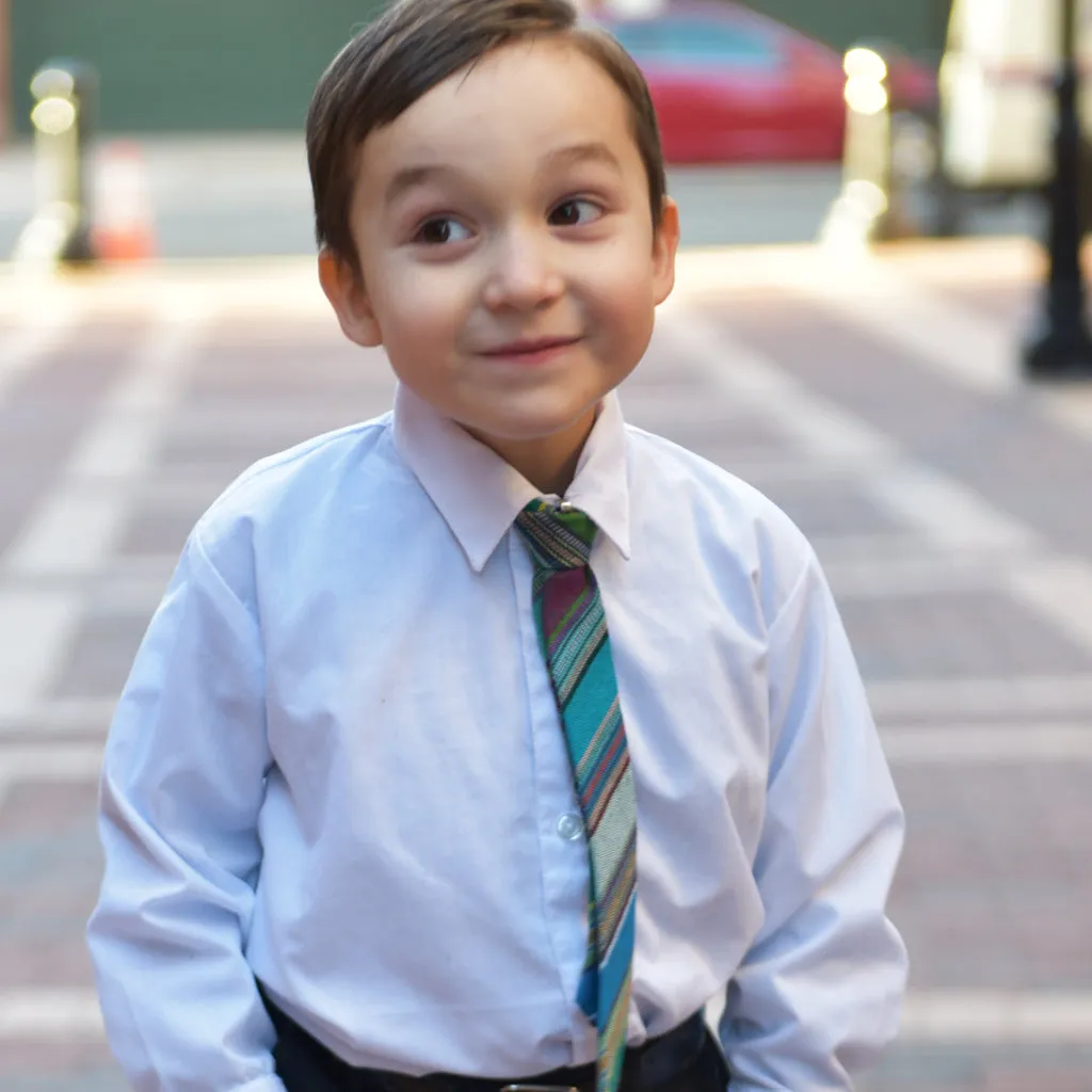 Hand Woven Child Necktie | Quetzal Jade