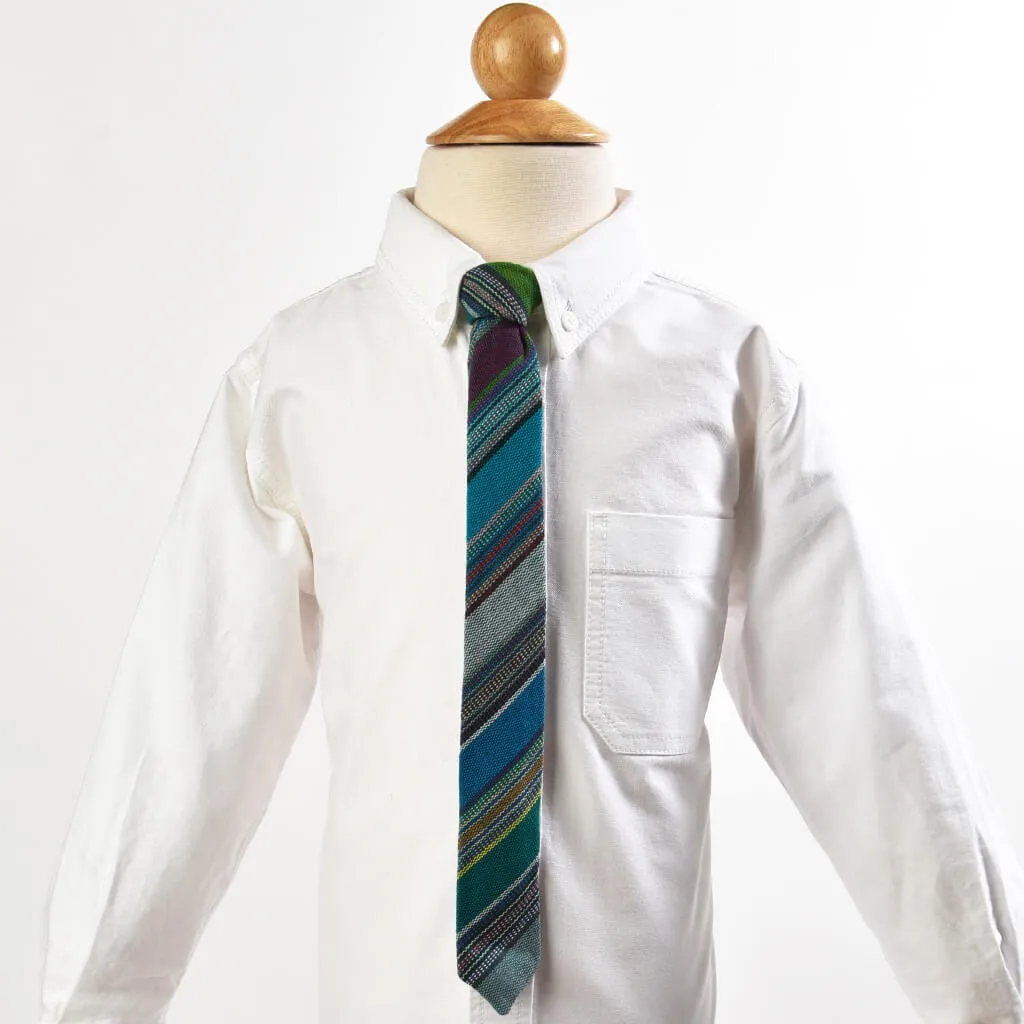 Hand Woven Child Necktie | Quetzal Jade