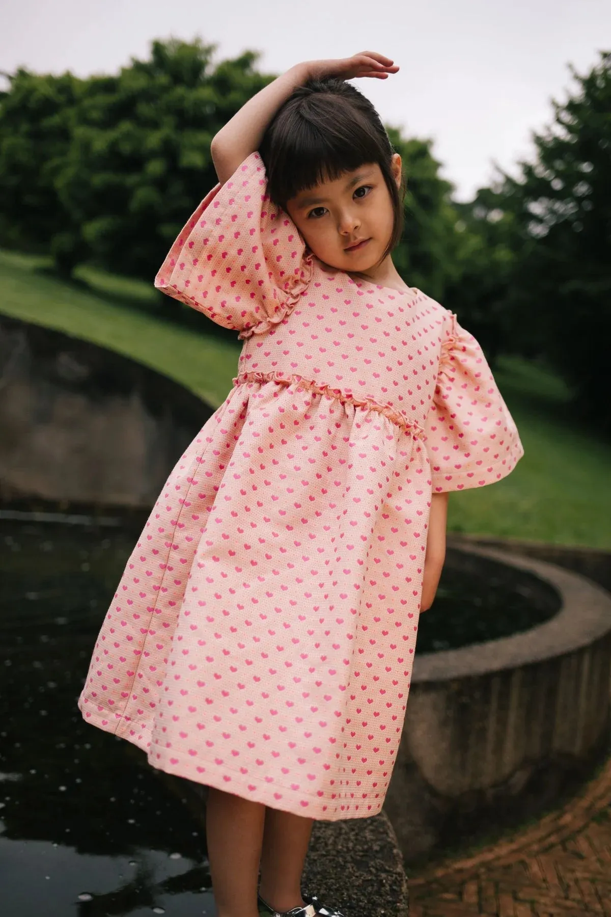 HAPPY HEART DRESS SOFT PINK