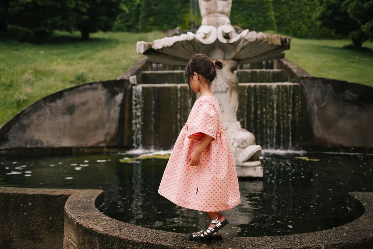 HAPPY HEART DRESS SOFT PINK