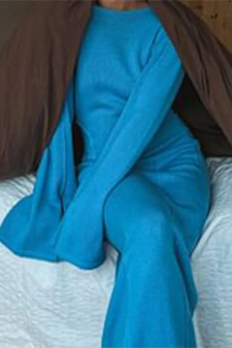 HBR1293 Sleek Lines Maxi Knit Dress