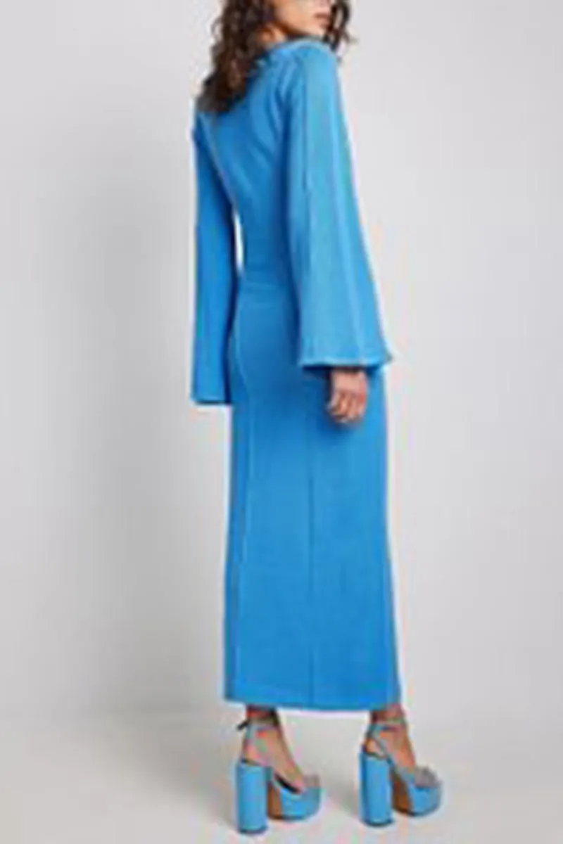 HBR1293 Sleek Lines Maxi Knit Dress