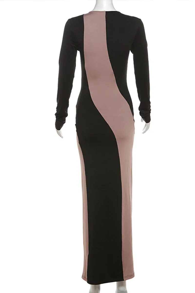 HBS1040 Sculpted Elegance Maxi Dress