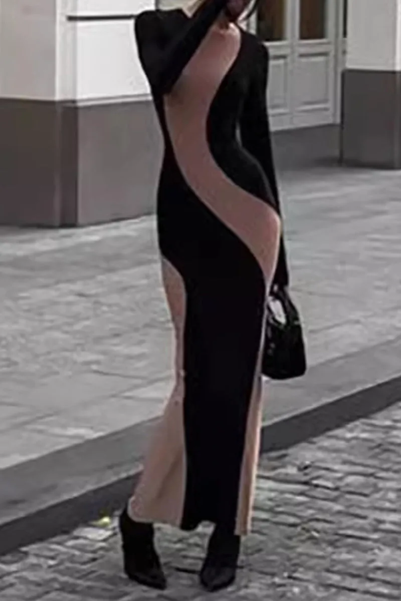 HBS1040 Sculpted Elegance Maxi Dress