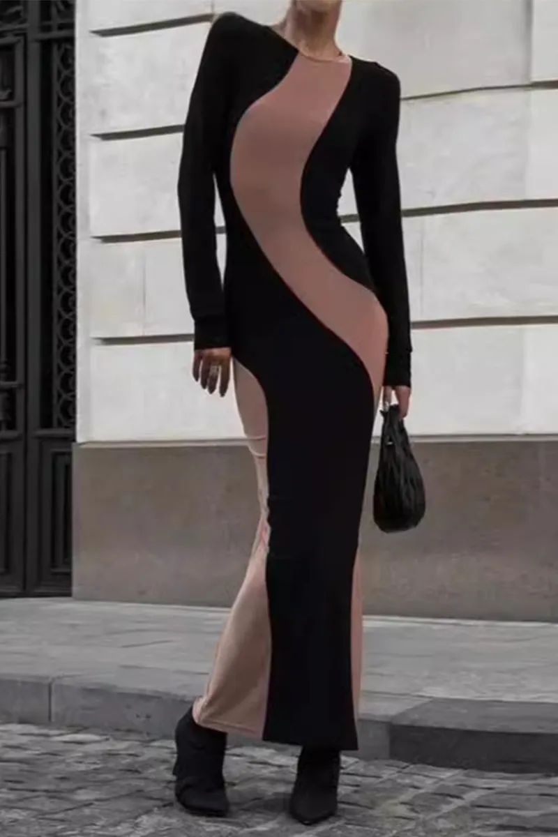 HBS1040 Sculpted Elegance Maxi Dress
