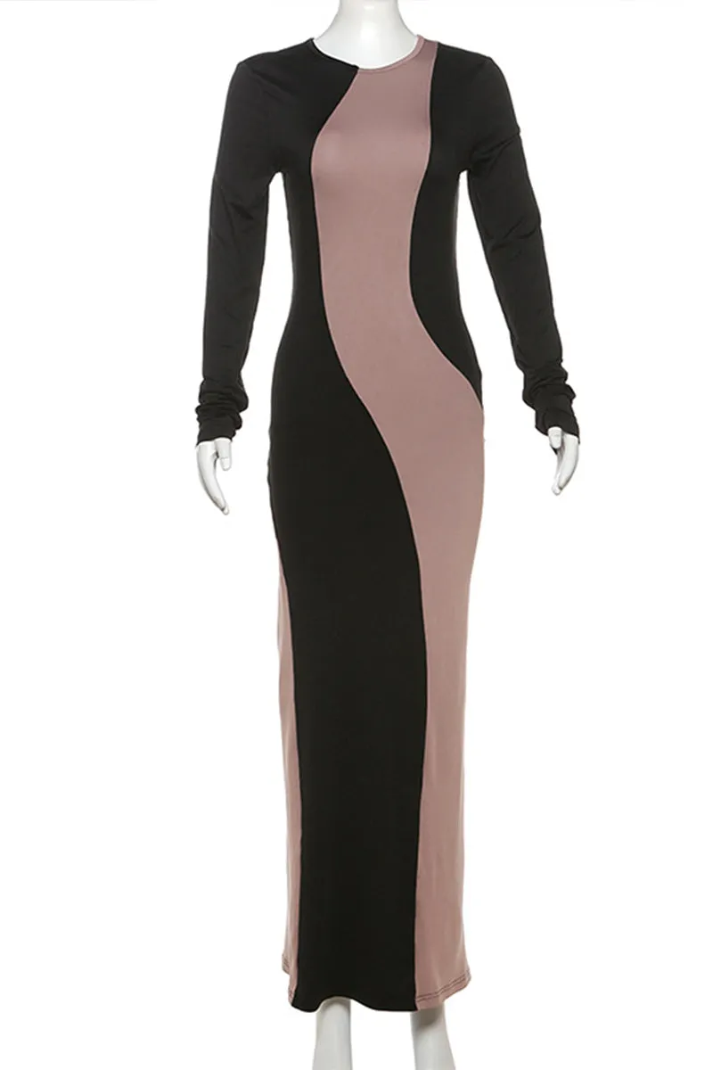 HBS1040 Sculpted Elegance Maxi Dress