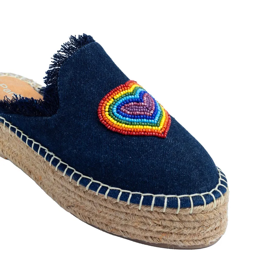 HeartBeat Espadrilles Dark denim Platforms