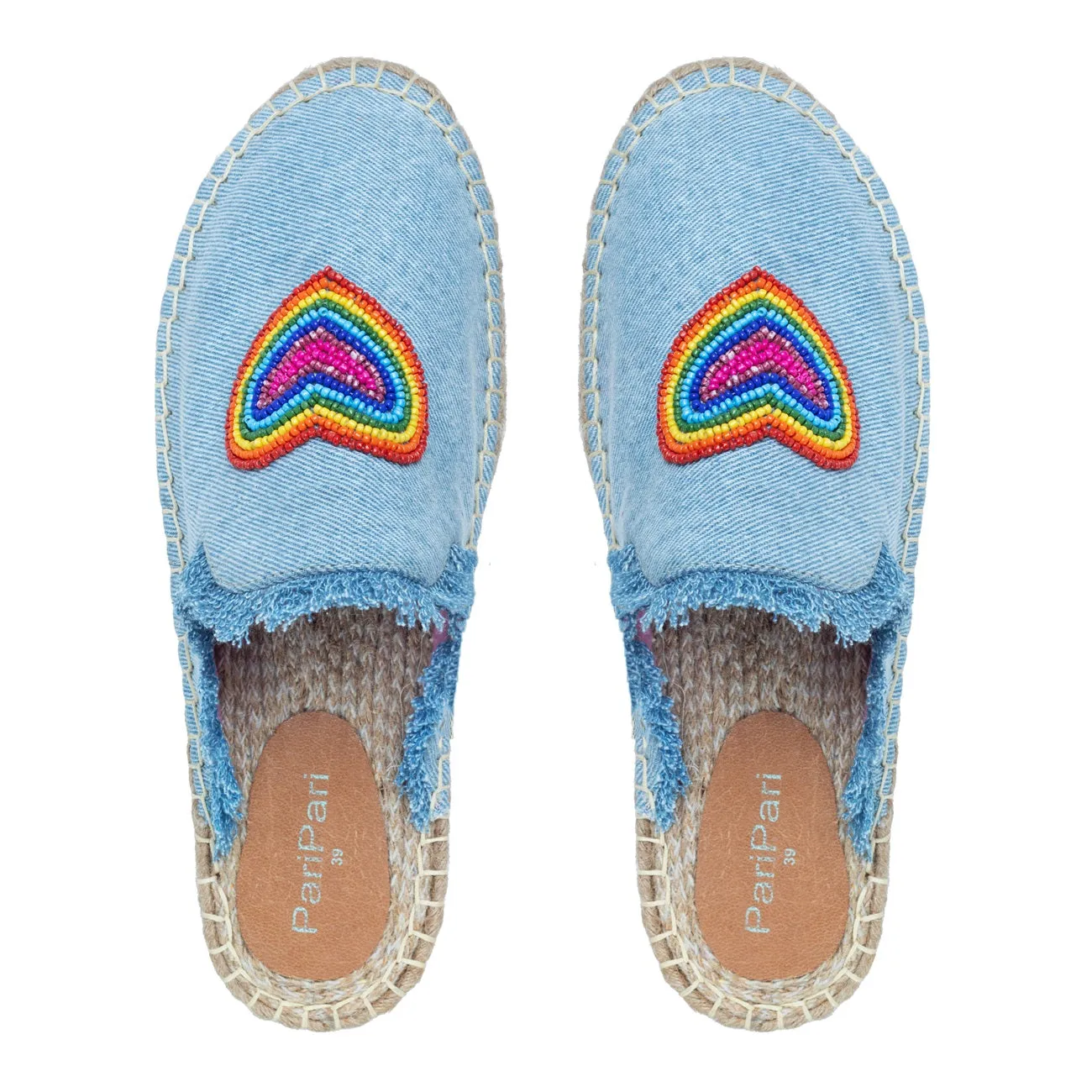 HeartBeat Espadrilles Light Denim Flats