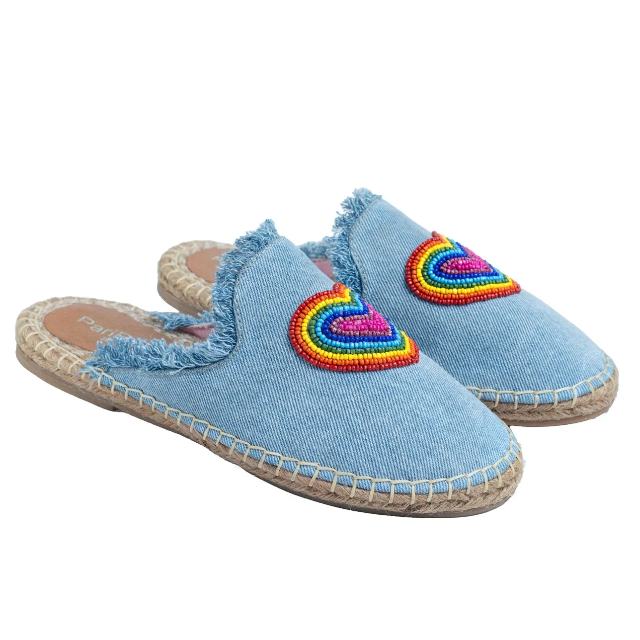 HeartBeat Espadrilles Light Denim Flats
