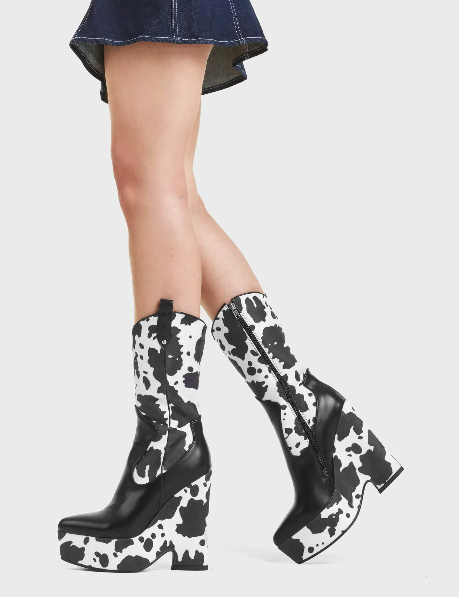 Here We Are Chunky Platform Calf Boots
