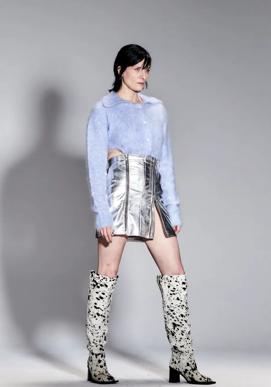 Howling Knee High Boots in Cow Hair Spots