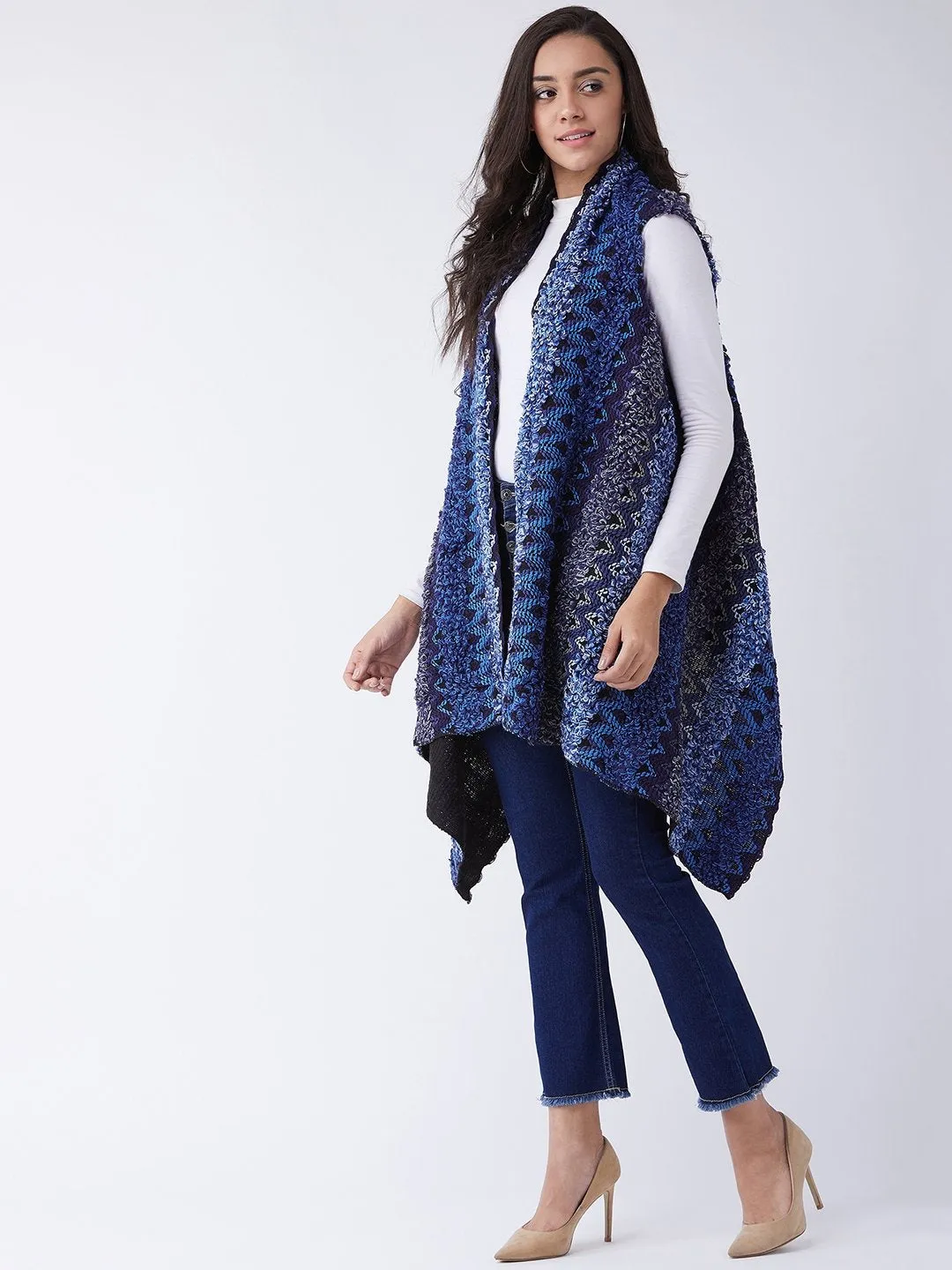 Hues of Blue Winter Shrug