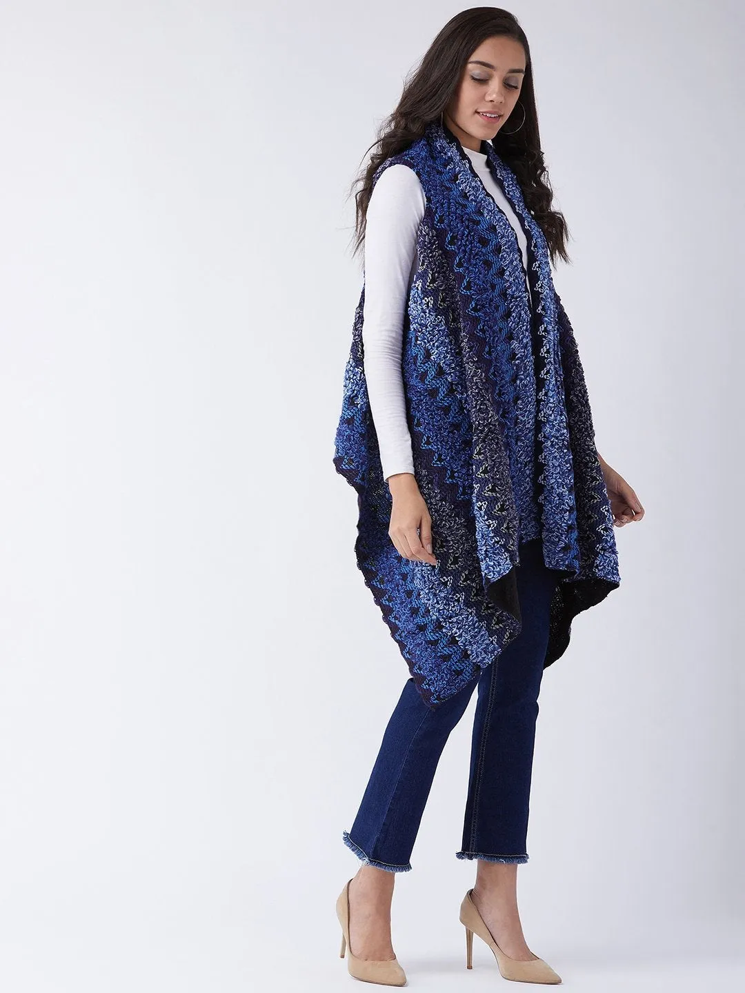 Hues of Blue Winter Shrug