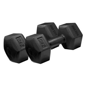 Iron Gym Fixed Hex Dumbbells - 2 x 2kg
