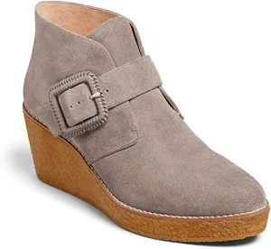 Jack Rogers Izzie Suede Wedge Booties, French Grey, 9