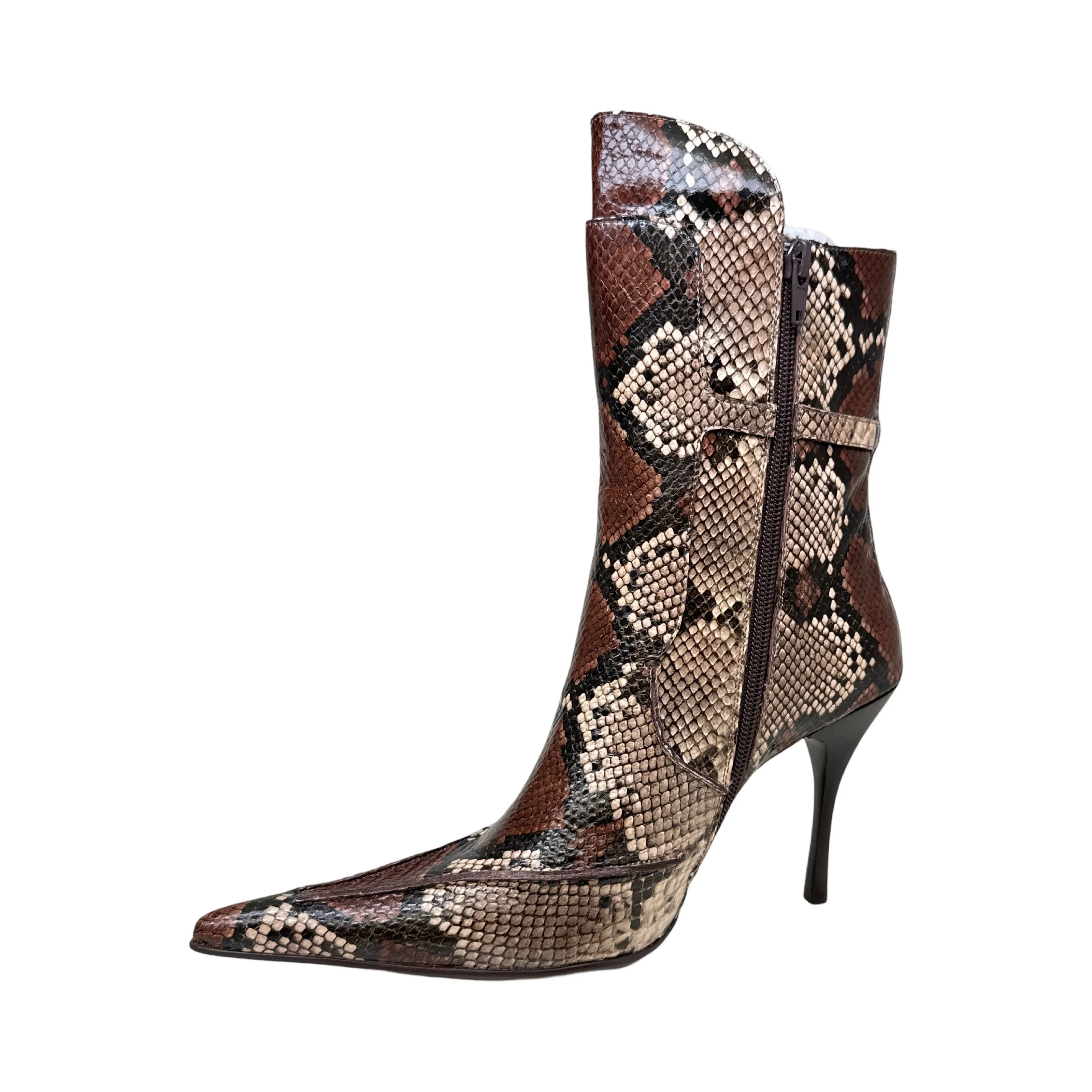 Jeffrey Campbell Beige Python Pointed Toe Heels