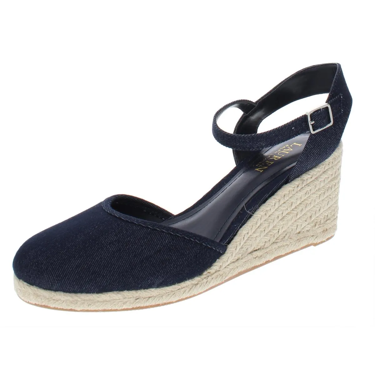 Lauren Ralph Lauren Womens Hayleigh  Espadrille Ankle Wedge Sandals