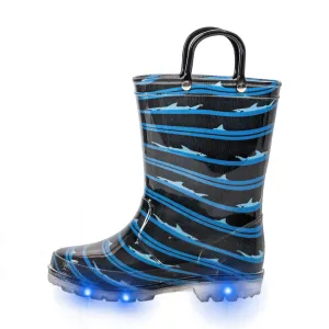 Light Up Kids Rain Boots with Handles