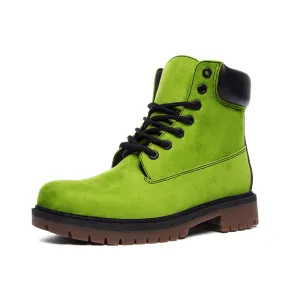 Lime Green Suede Boots