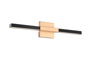 Lineare Matte Black and Chrome Sleek Wall Sconce