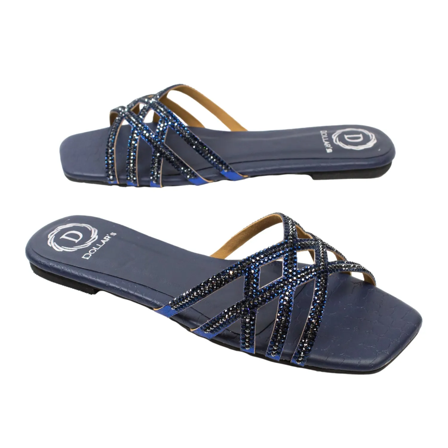 Marwa Flats S165F - Navy Blue
