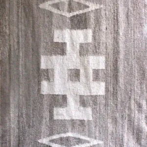Masana Wool Rug with White, Gray, & Charcoal