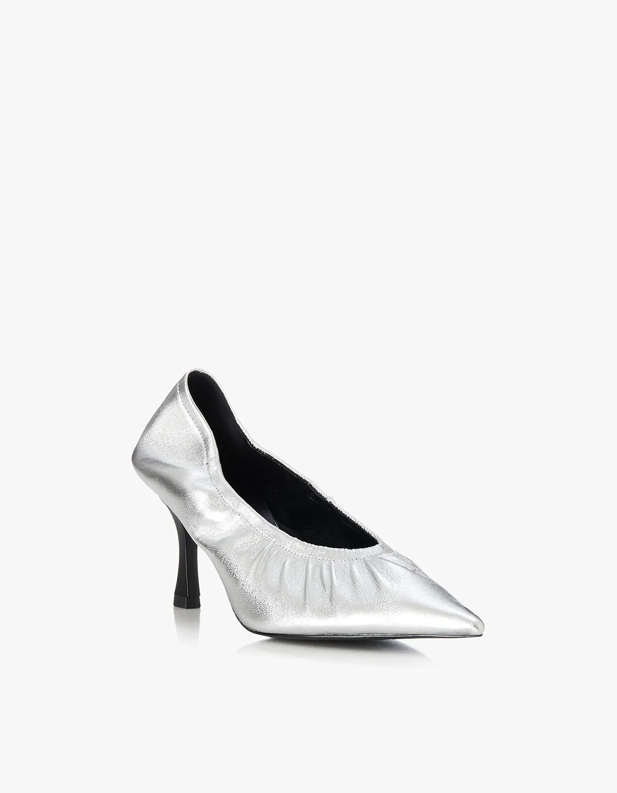 Meika Heel - Silver Leather