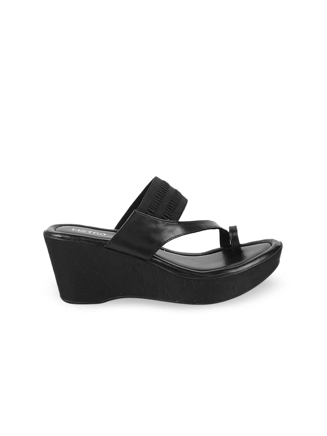 Metro Black Wedge Heels