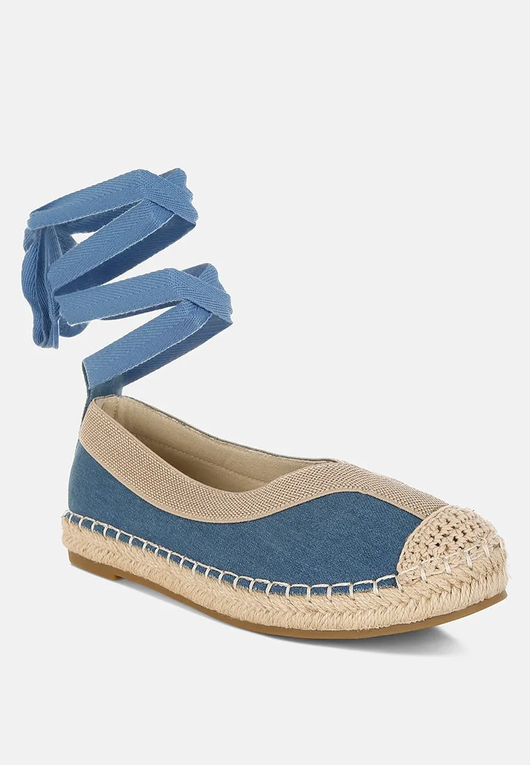 Nalya Detachable Lace Up Espadrille Sandals