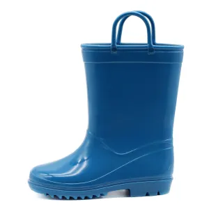Navy Blue Kids Toddler Solid Color Rain Boots